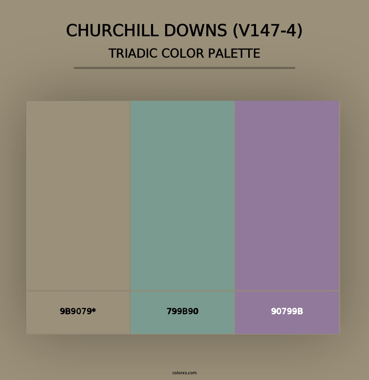 Churchill Downs (V147-4) - Triadic Color Palette