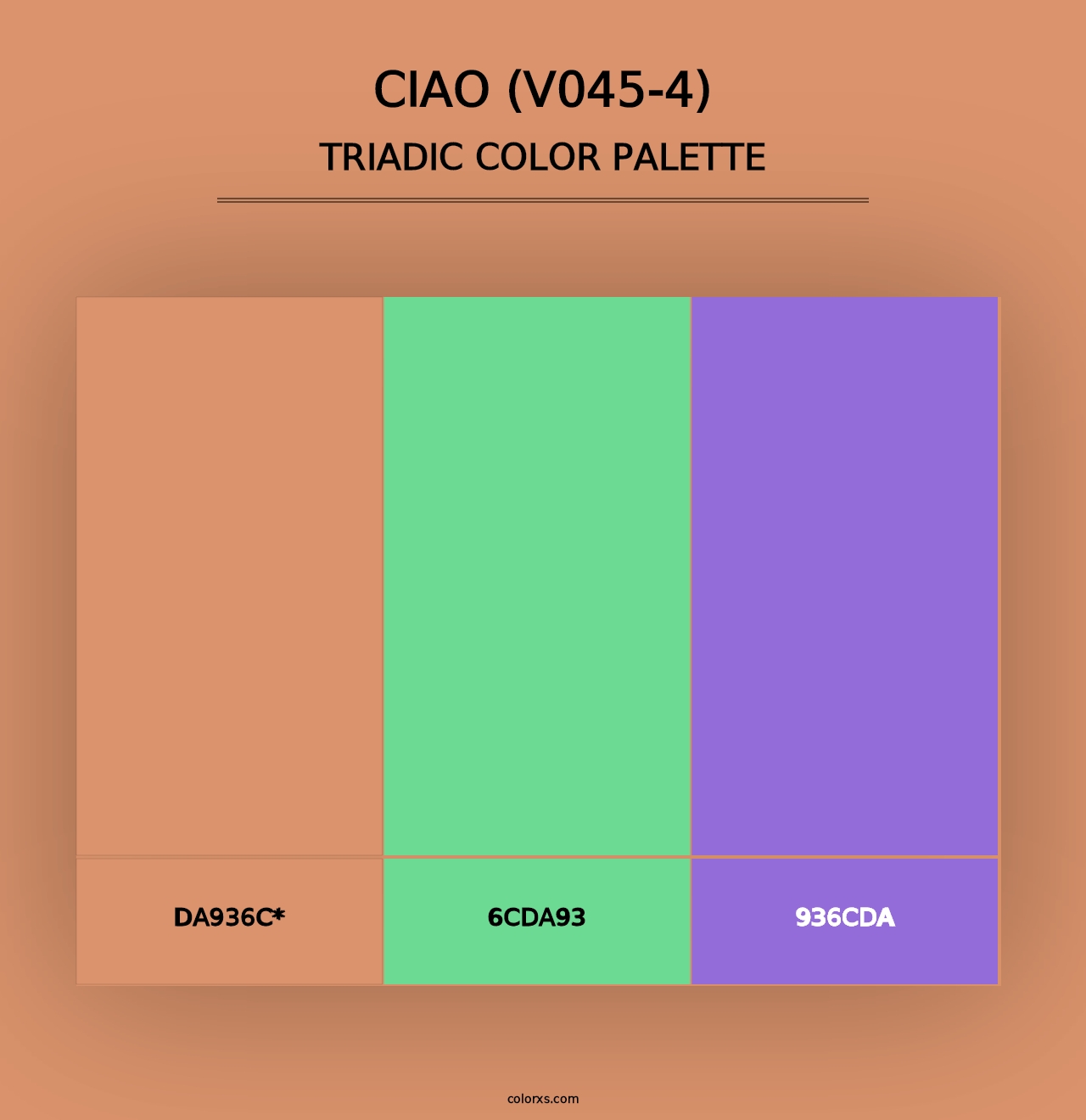 Ciao (V045-4) - Triadic Color Palette