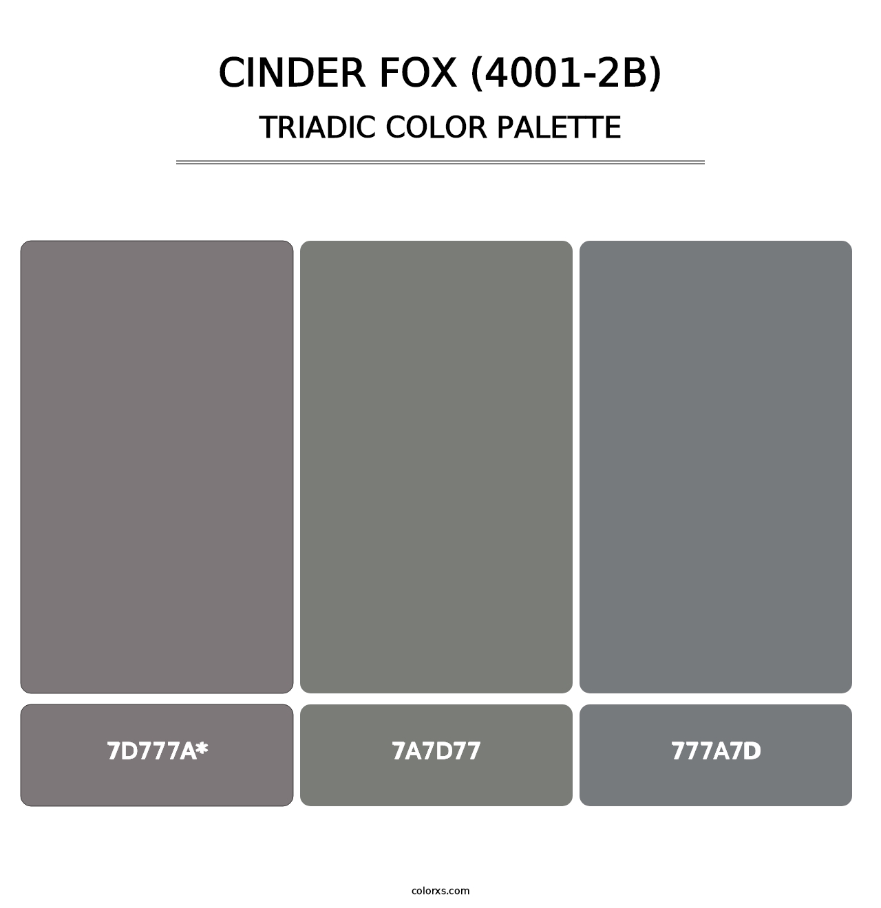 Cinder Fox (4001-2B) - Triadic Color Palette