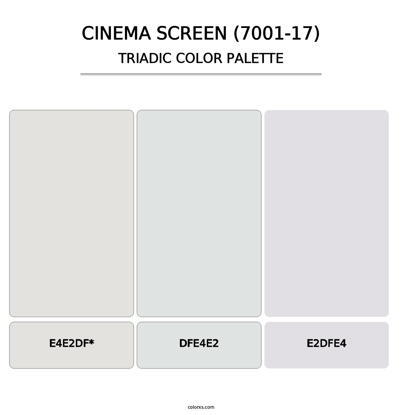 Cinema Screen (7001-17) - Triadic Color Palette