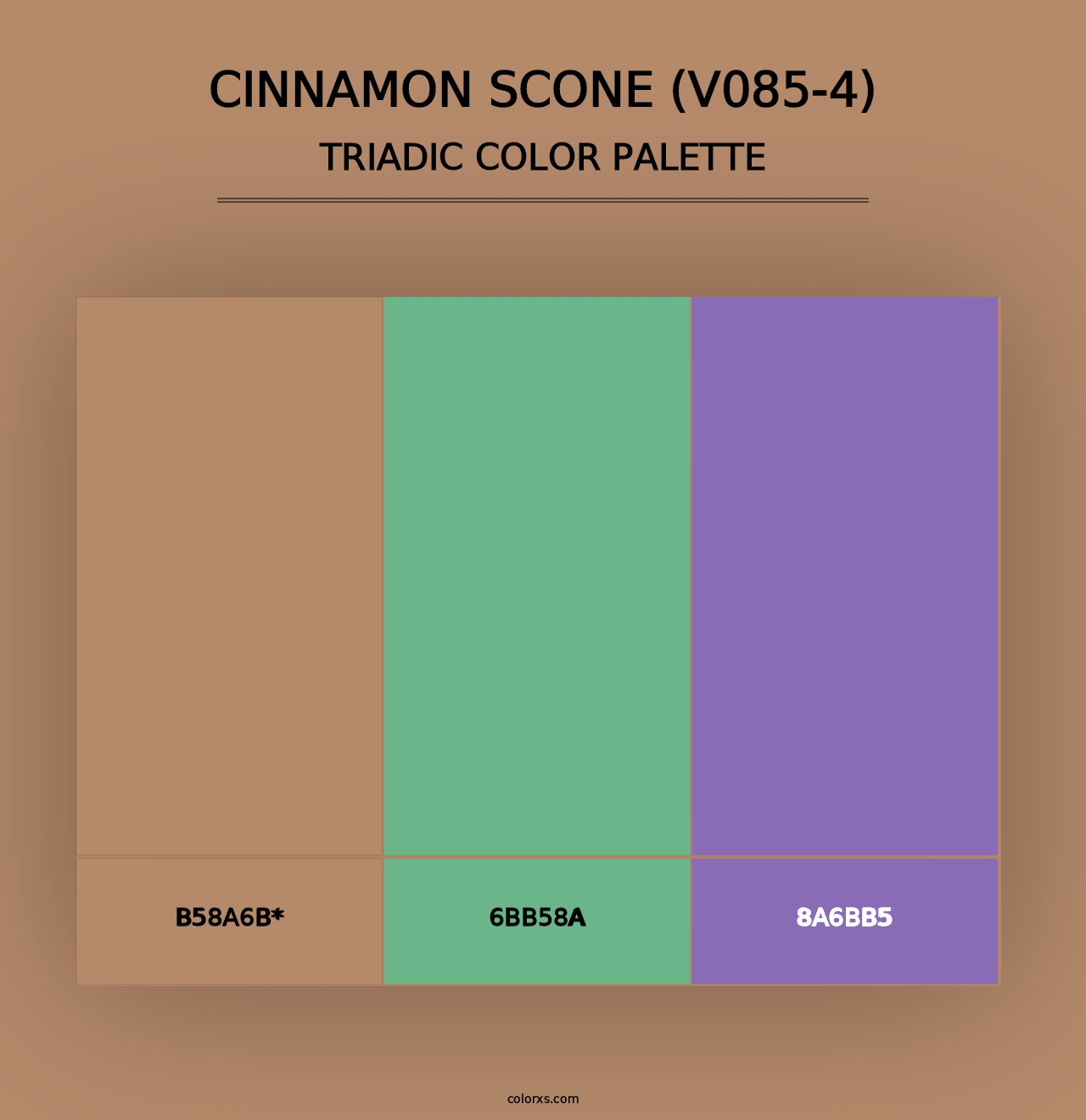 Cinnamon Scone (V085-4) - Triadic Color Palette