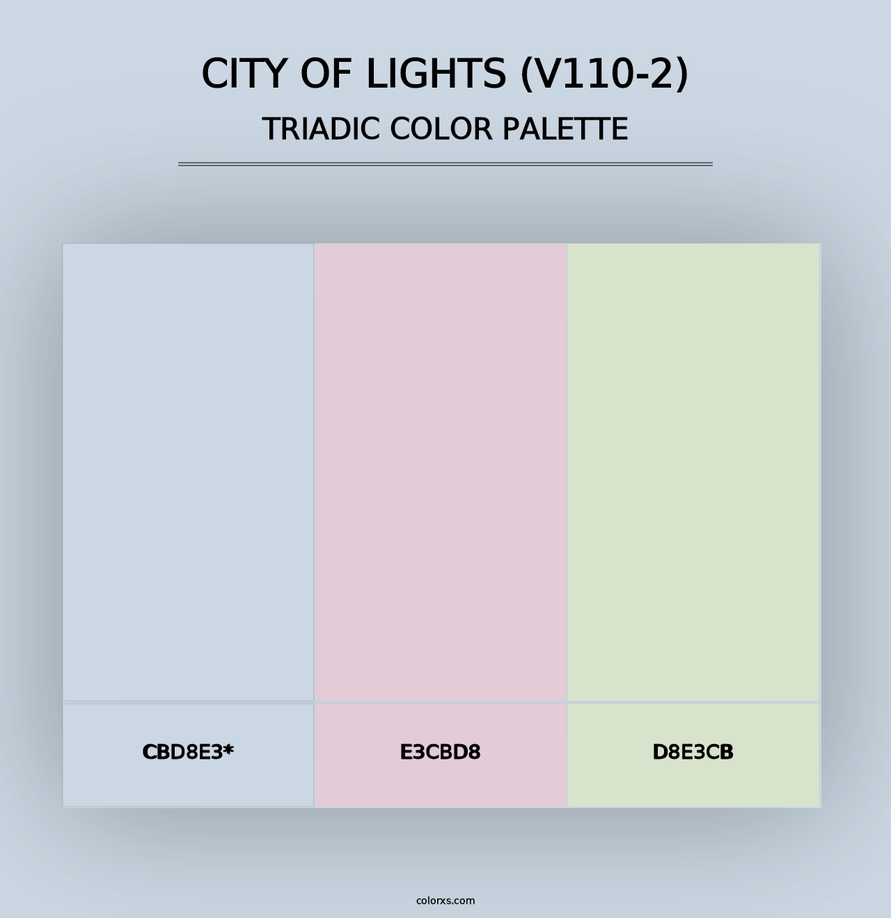 City of Lights (V110-2) - Triadic Color Palette