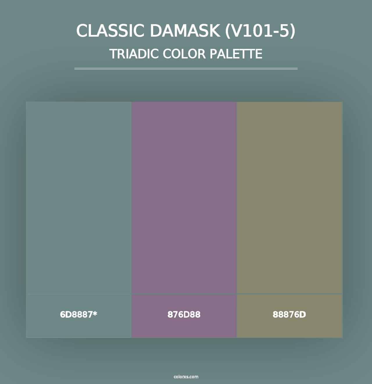 Classic Damask (V101-5) - Triadic Color Palette