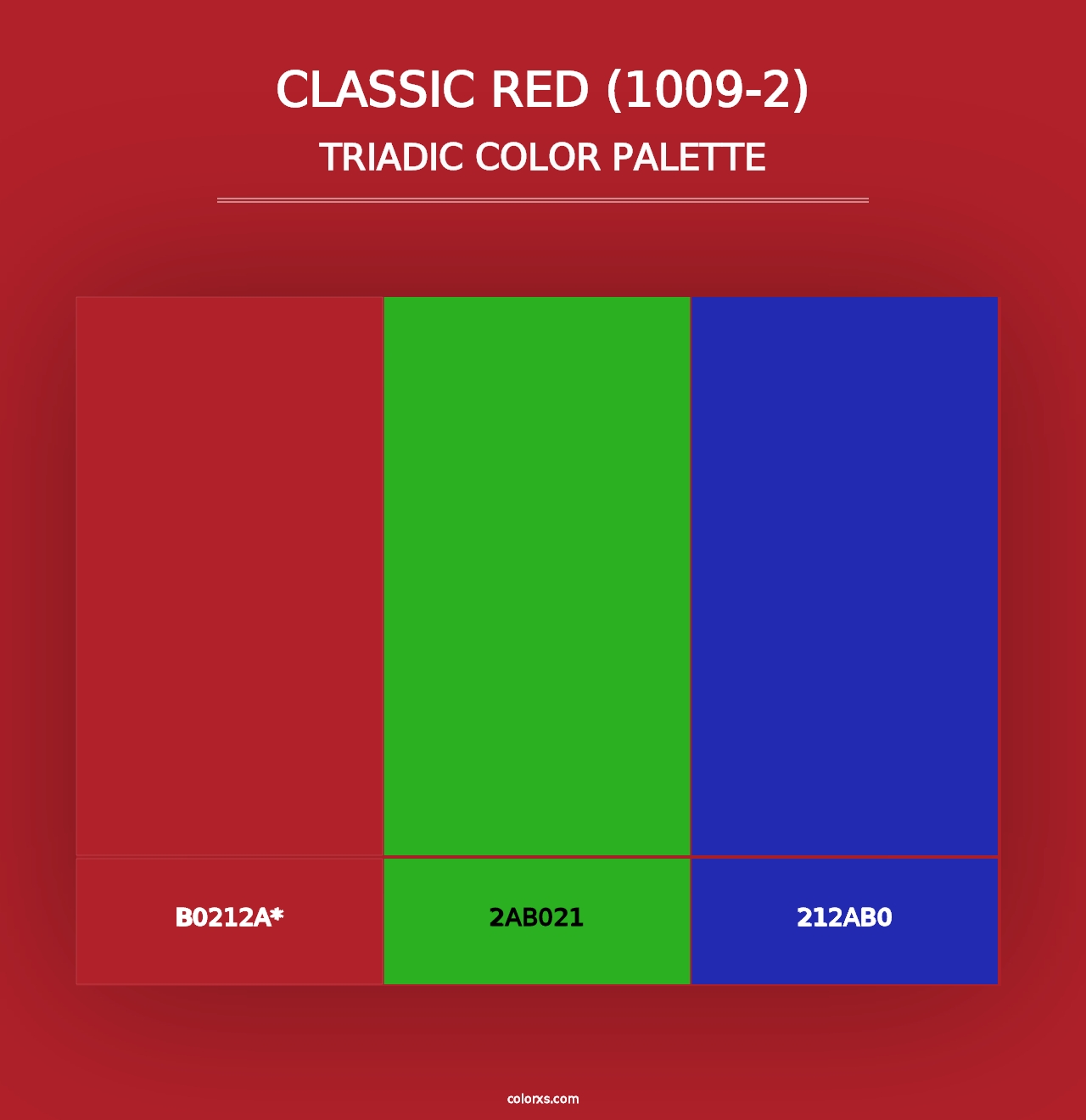 Classic Red (1009-2) - Triadic Color Palette