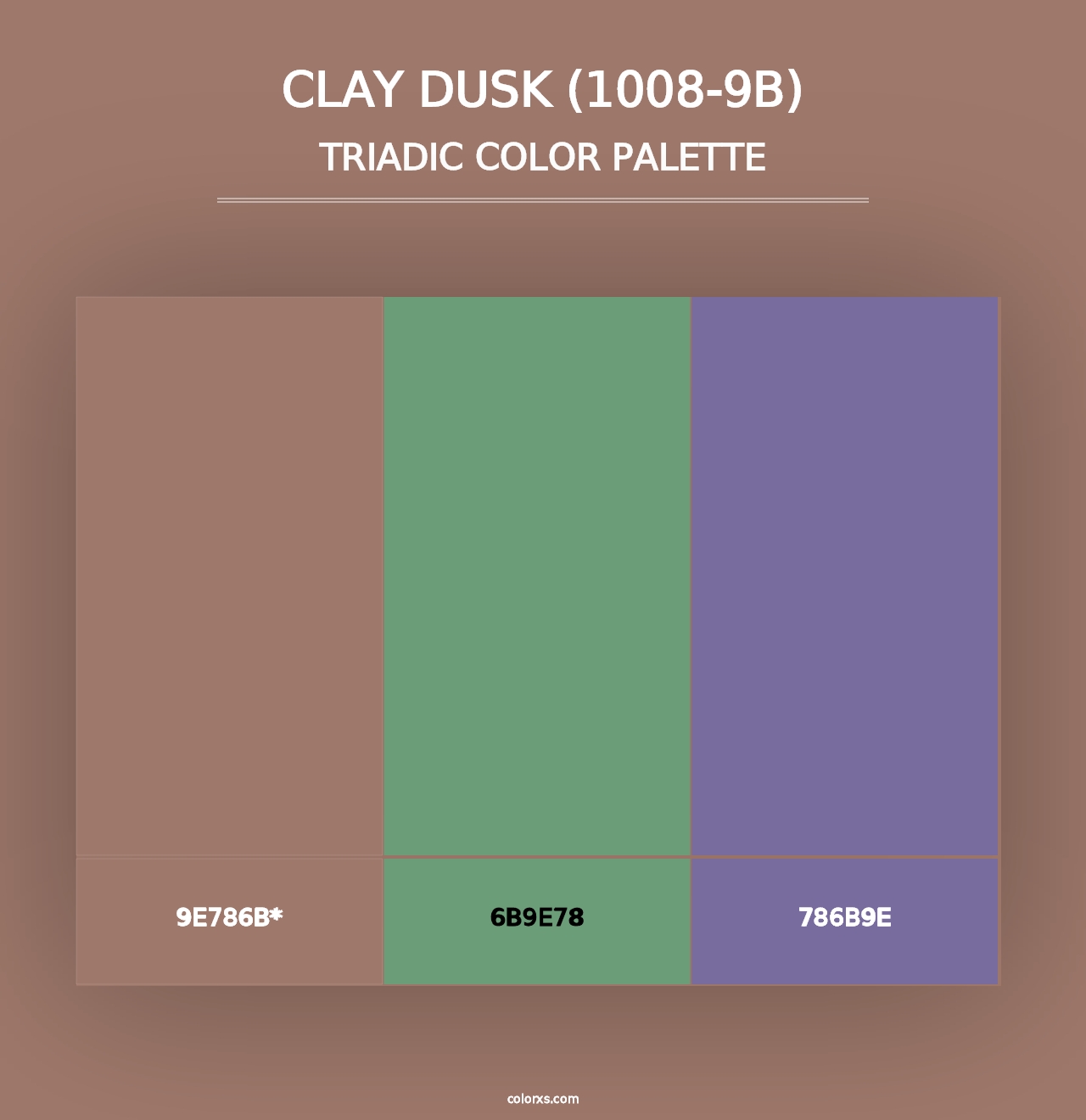 Clay Dusk (1008-9B) - Triadic Color Palette