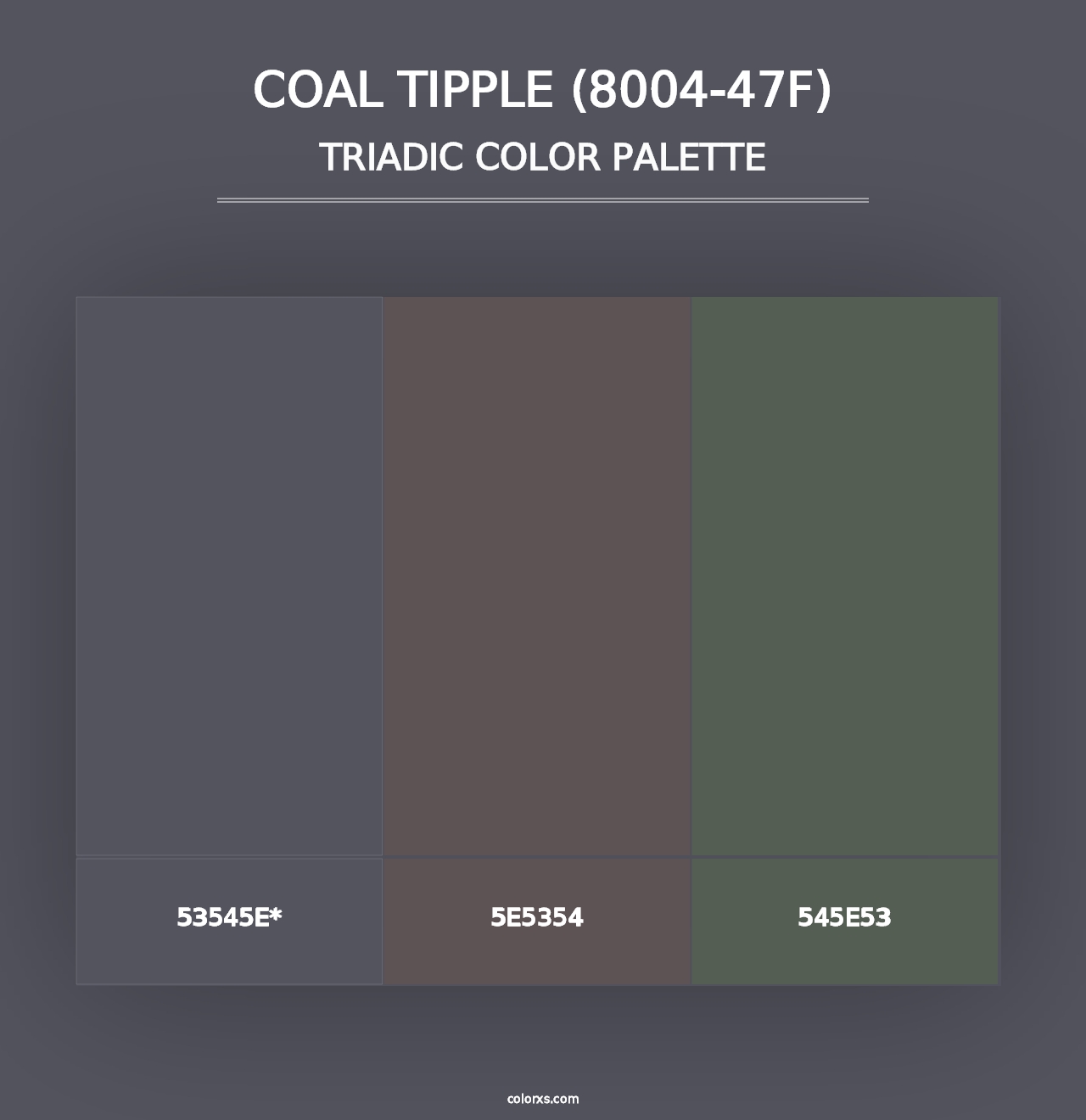 Coal Tipple (8004-47F) - Triadic Color Palette