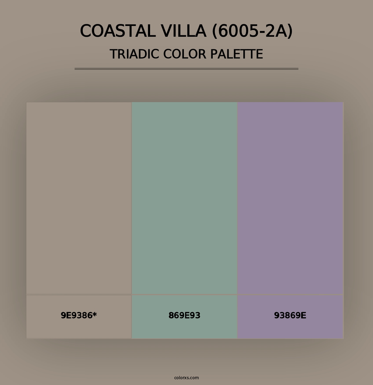 Coastal Villa (6005-2A) - Triadic Color Palette