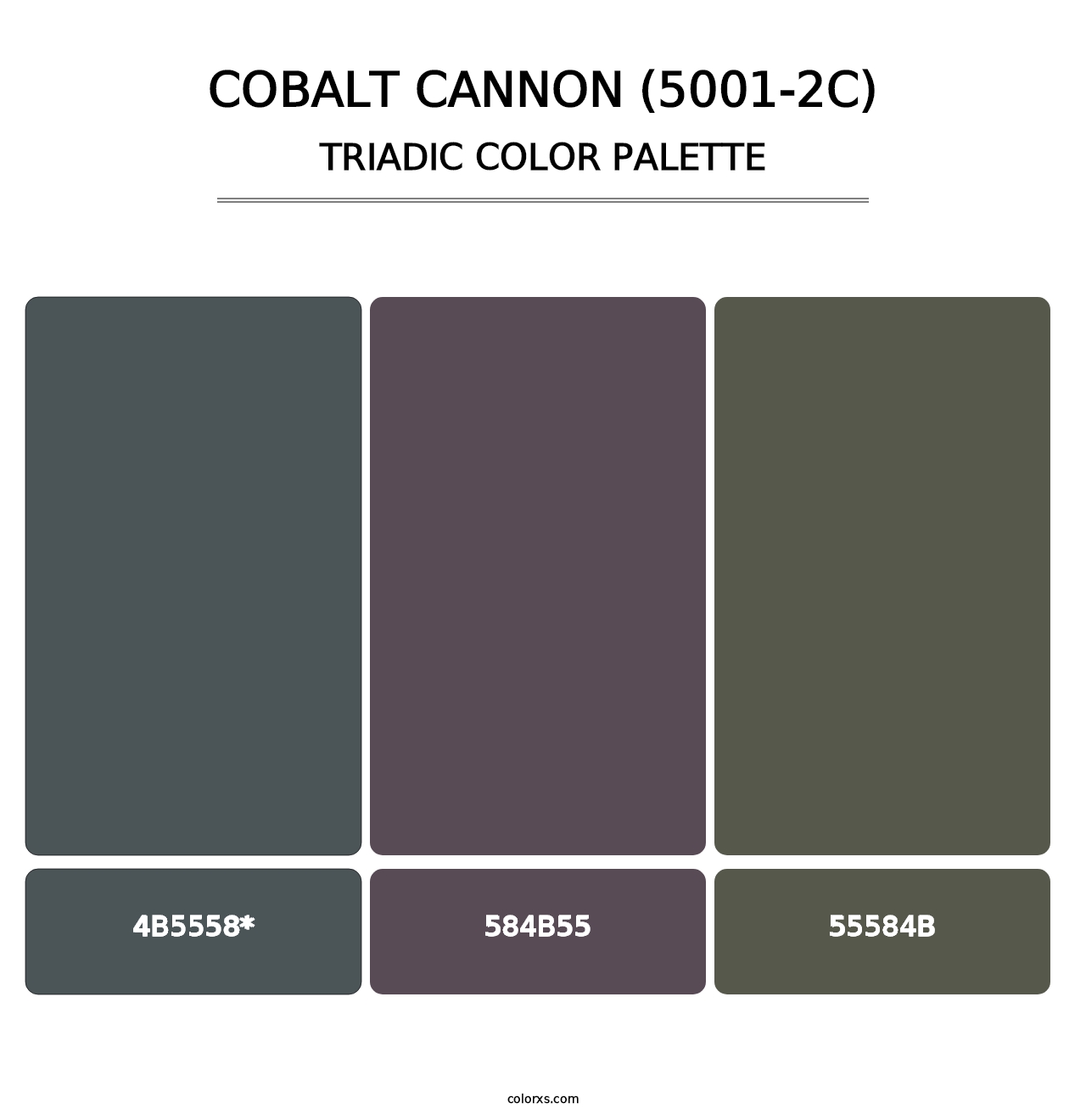 Cobalt Cannon (5001-2C) - Triadic Color Palette