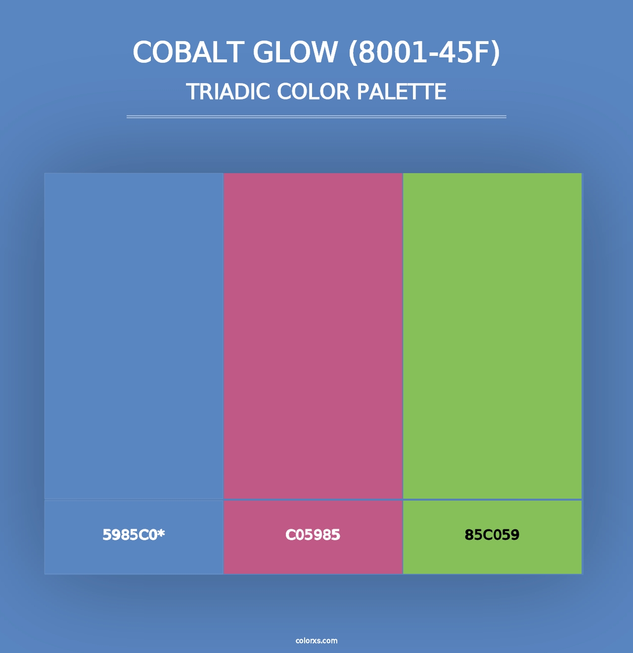 Cobalt Glow (8001-45F) - Triadic Color Palette