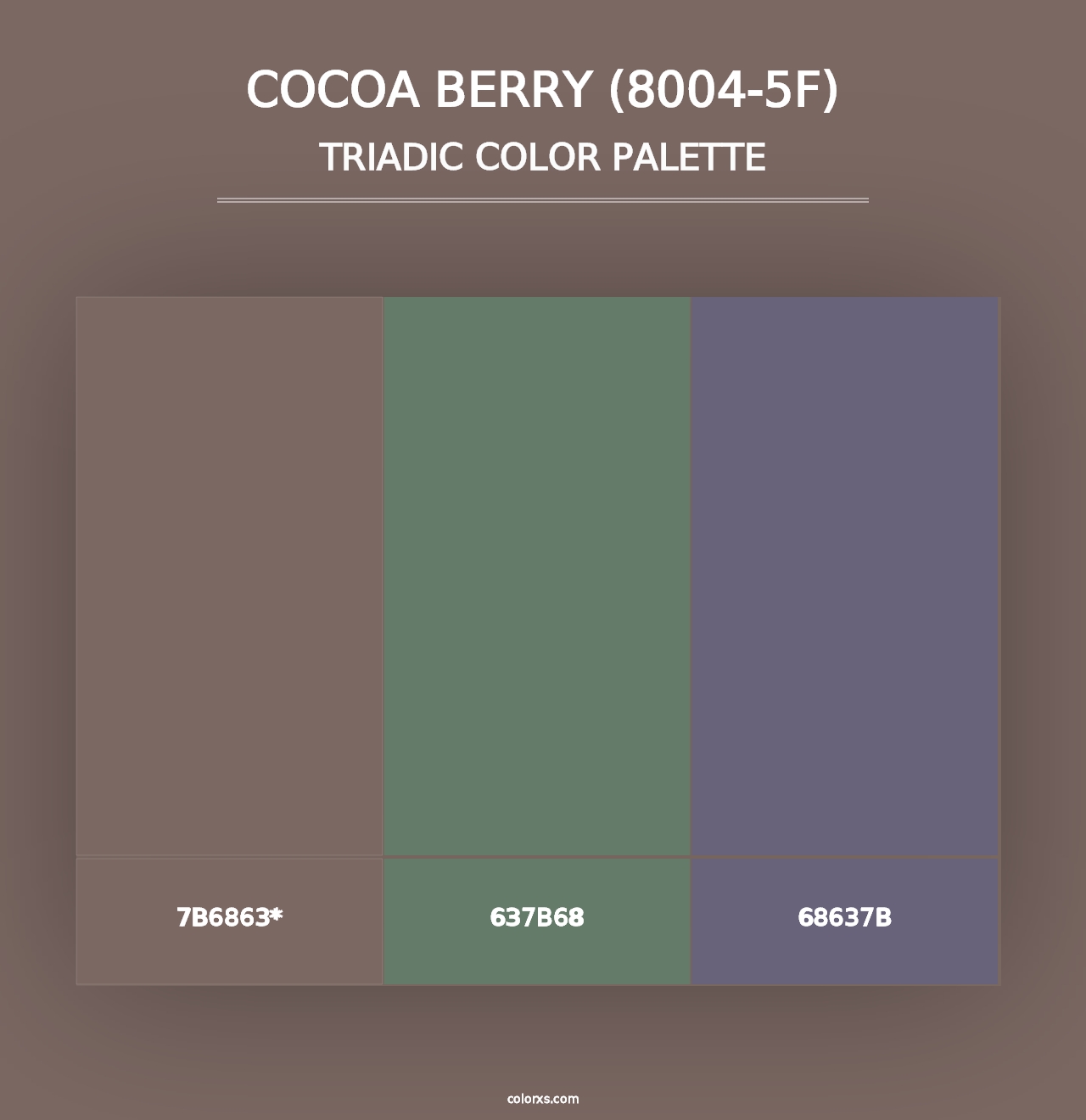 Cocoa Berry (8004-5F) - Triadic Color Palette