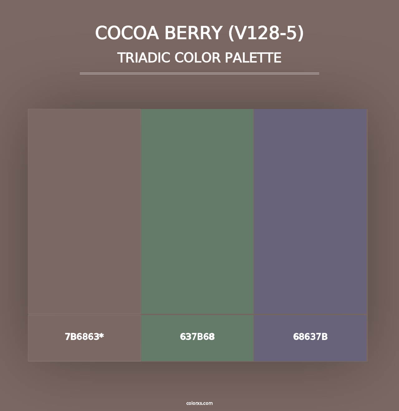 Cocoa Berry (V128-5) - Triadic Color Palette