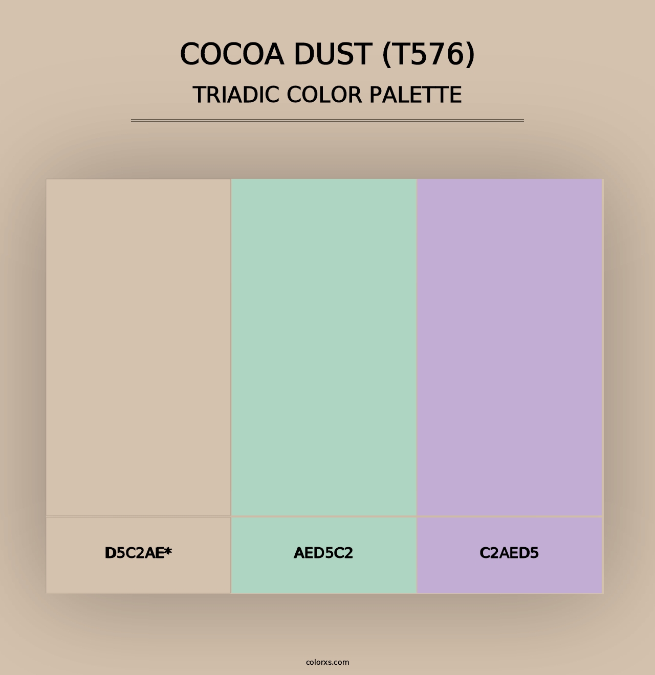 Cocoa Dust (T576) - Triadic Color Palette