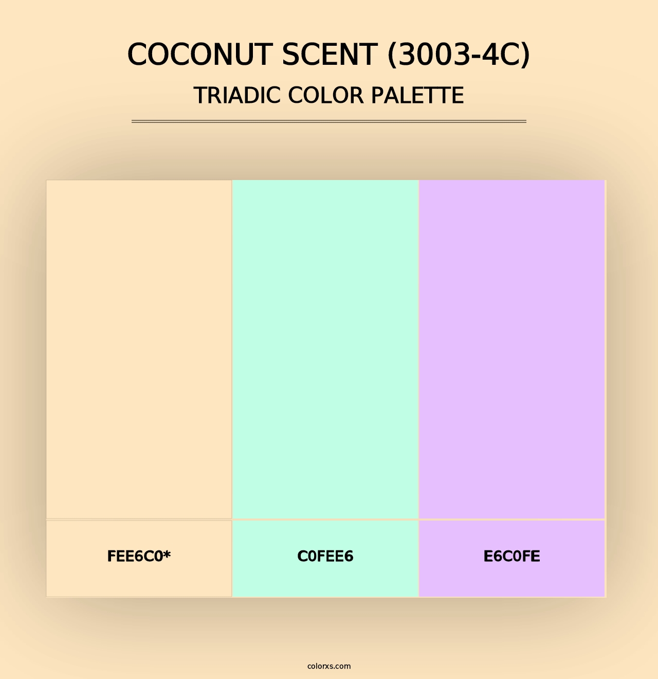 Coconut Scent (3003-4C) - Triadic Color Palette