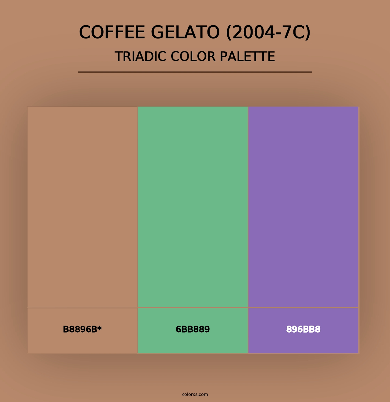 Coffee Gelato (2004-7C) - Triadic Color Palette