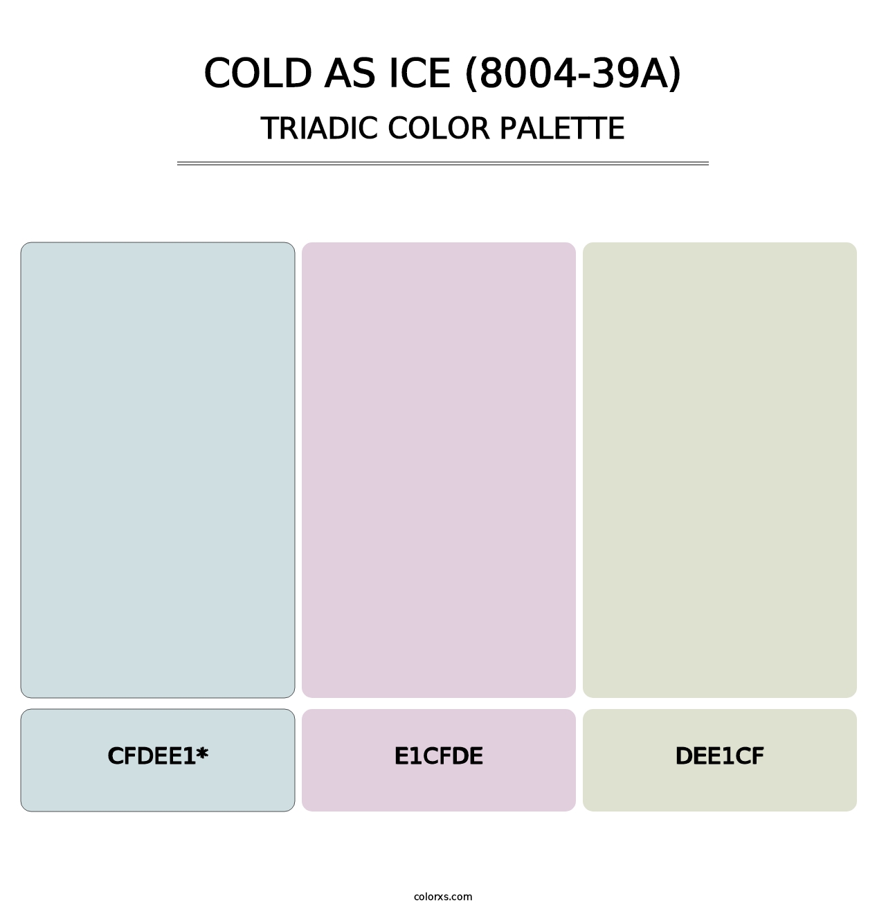 Cold as Ice (8004-39A) - Triadic Color Palette