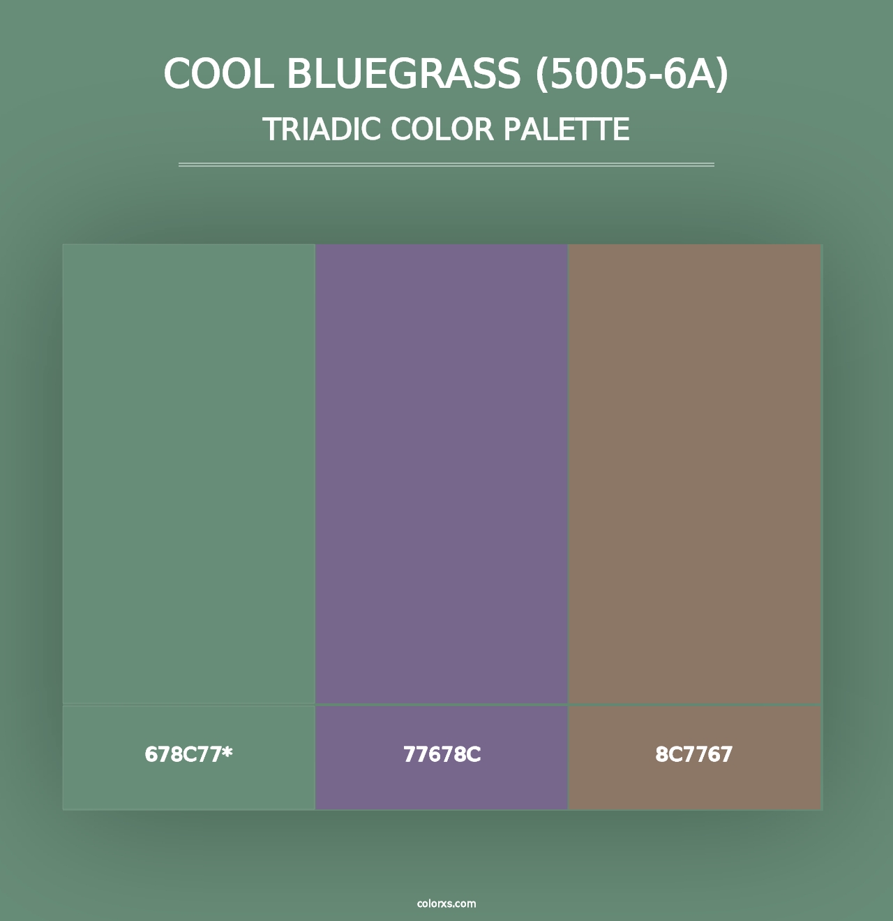 Cool Bluegrass (5005-6A) - Triadic Color Palette