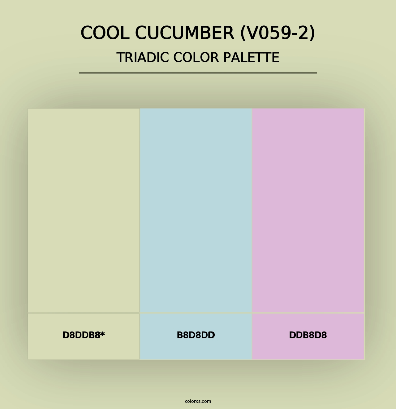 Cool Cucumber (V059-2) - Triadic Color Palette