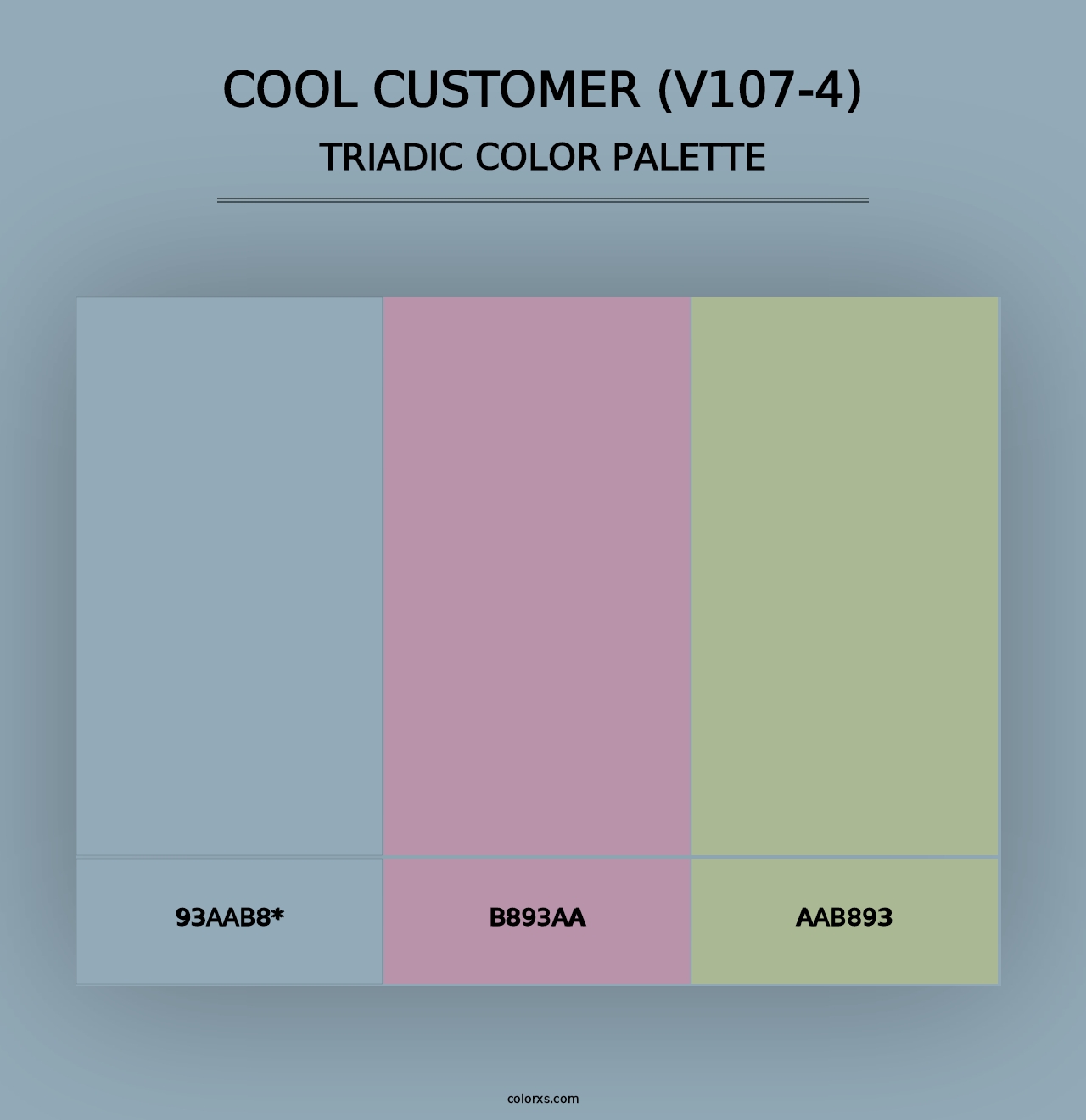 Cool Customer (V107-4) - Triadic Color Palette