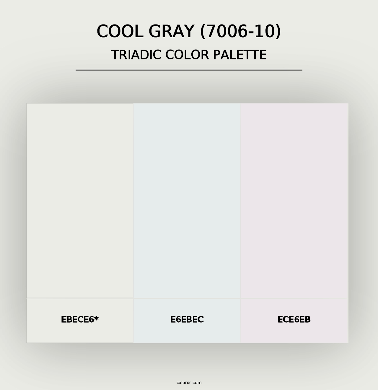 Cool Gray (7006-10) - Triadic Color Palette