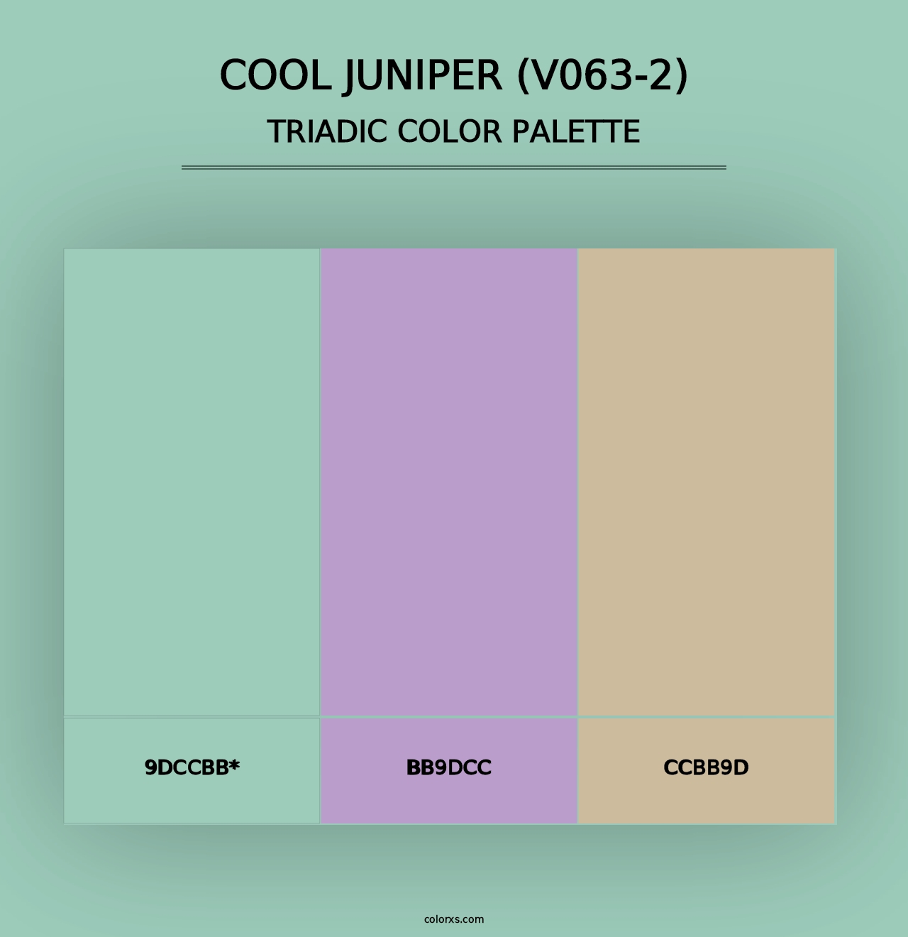 Cool Juniper (V063-2) - Triadic Color Palette