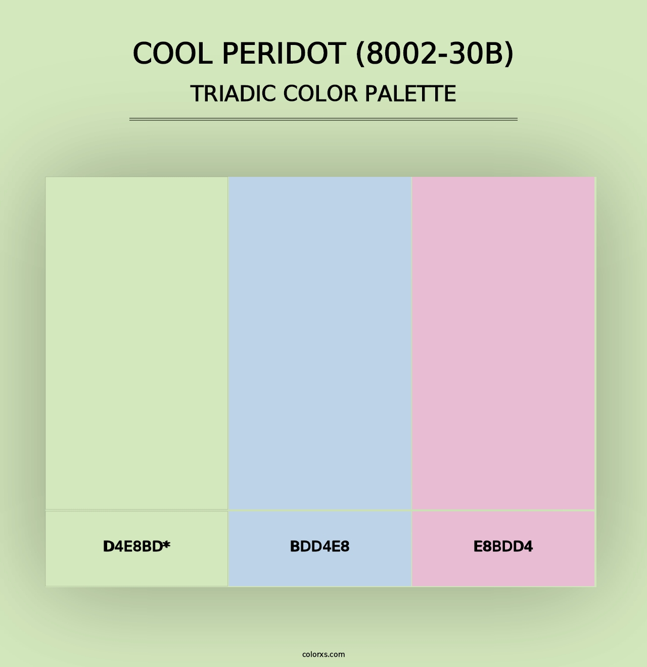 Cool Peridot (8002-30B) - Triadic Color Palette