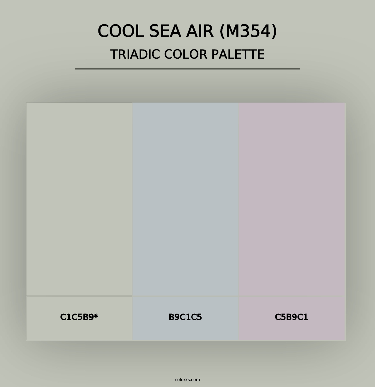 Cool Sea Air (M354) - Triadic Color Palette