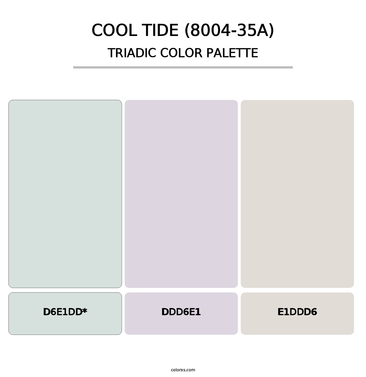 Cool Tide (8004-35A) - Triadic Color Palette