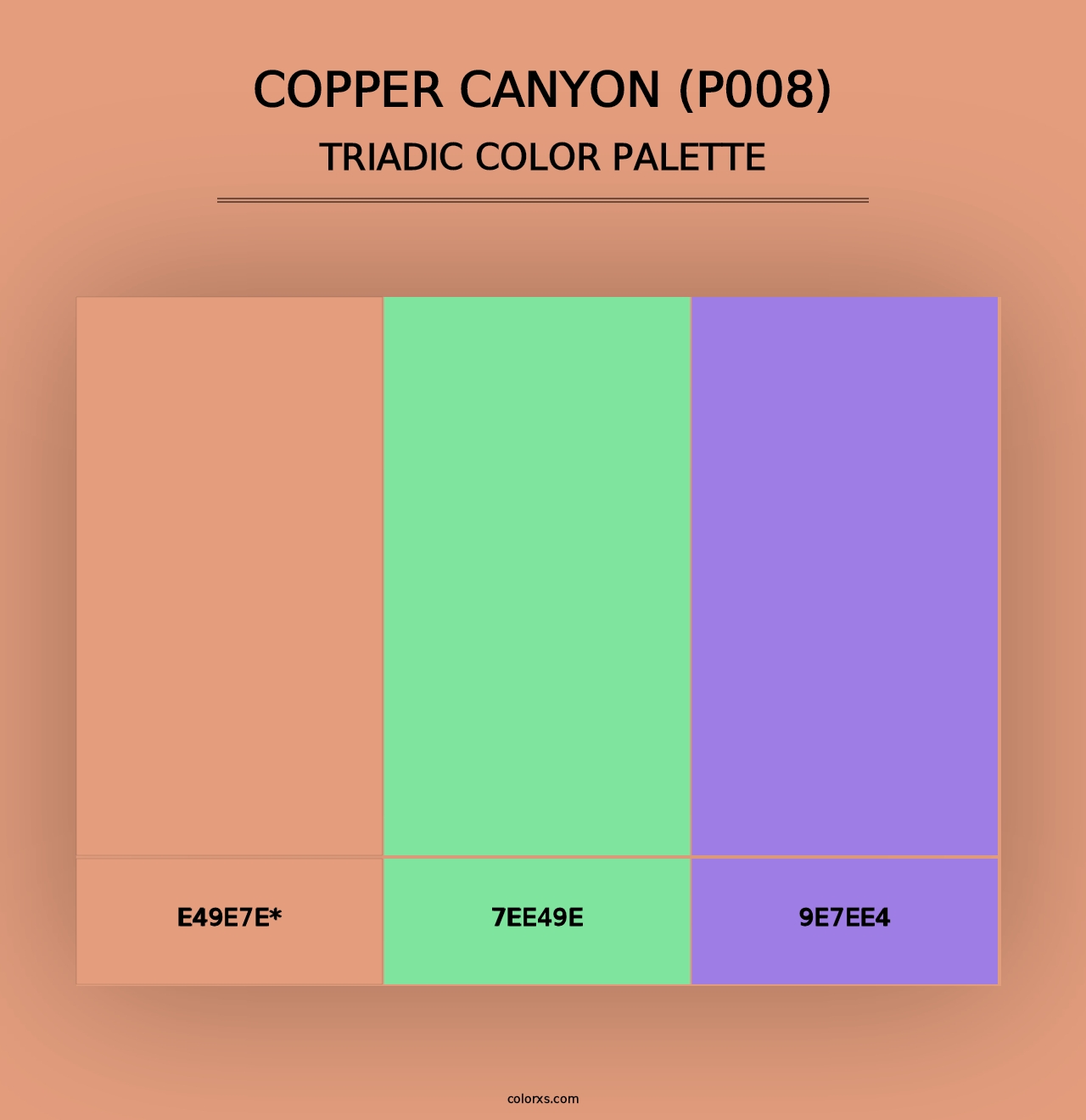 Copper Canyon (P008) - Triadic Color Palette