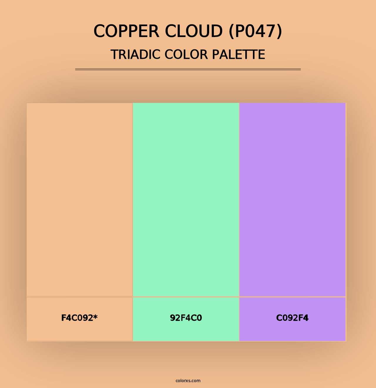 Copper Cloud (P047) - Triadic Color Palette