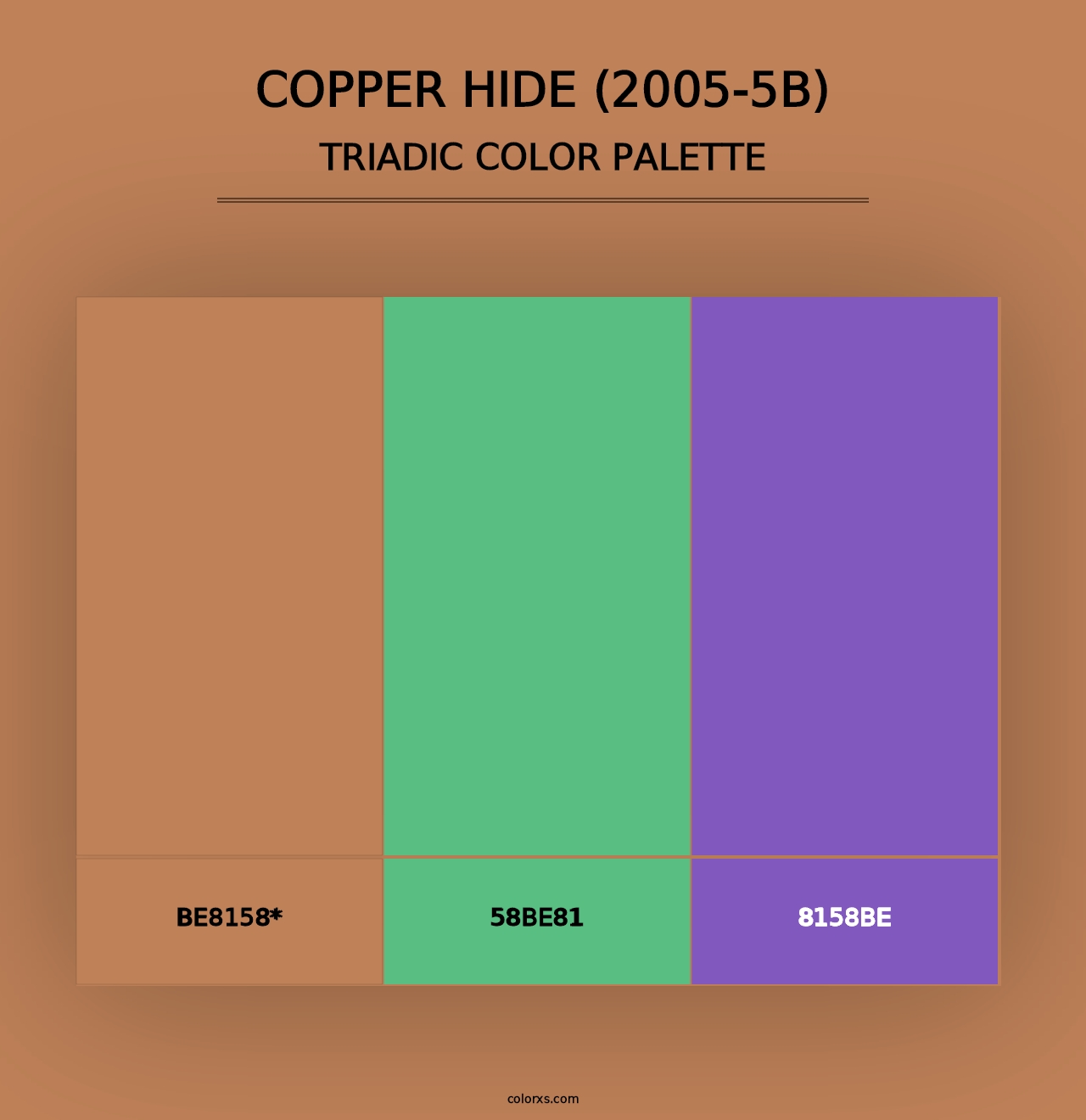 Copper Hide (2005-5B) - Triadic Color Palette