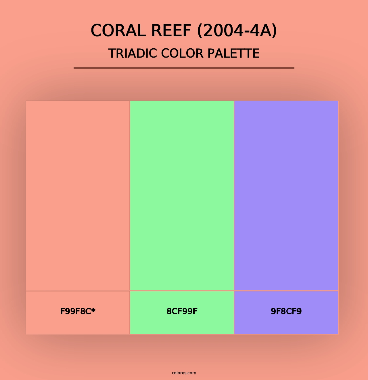 Coral Reef (2004-4A) - Triadic Color Palette