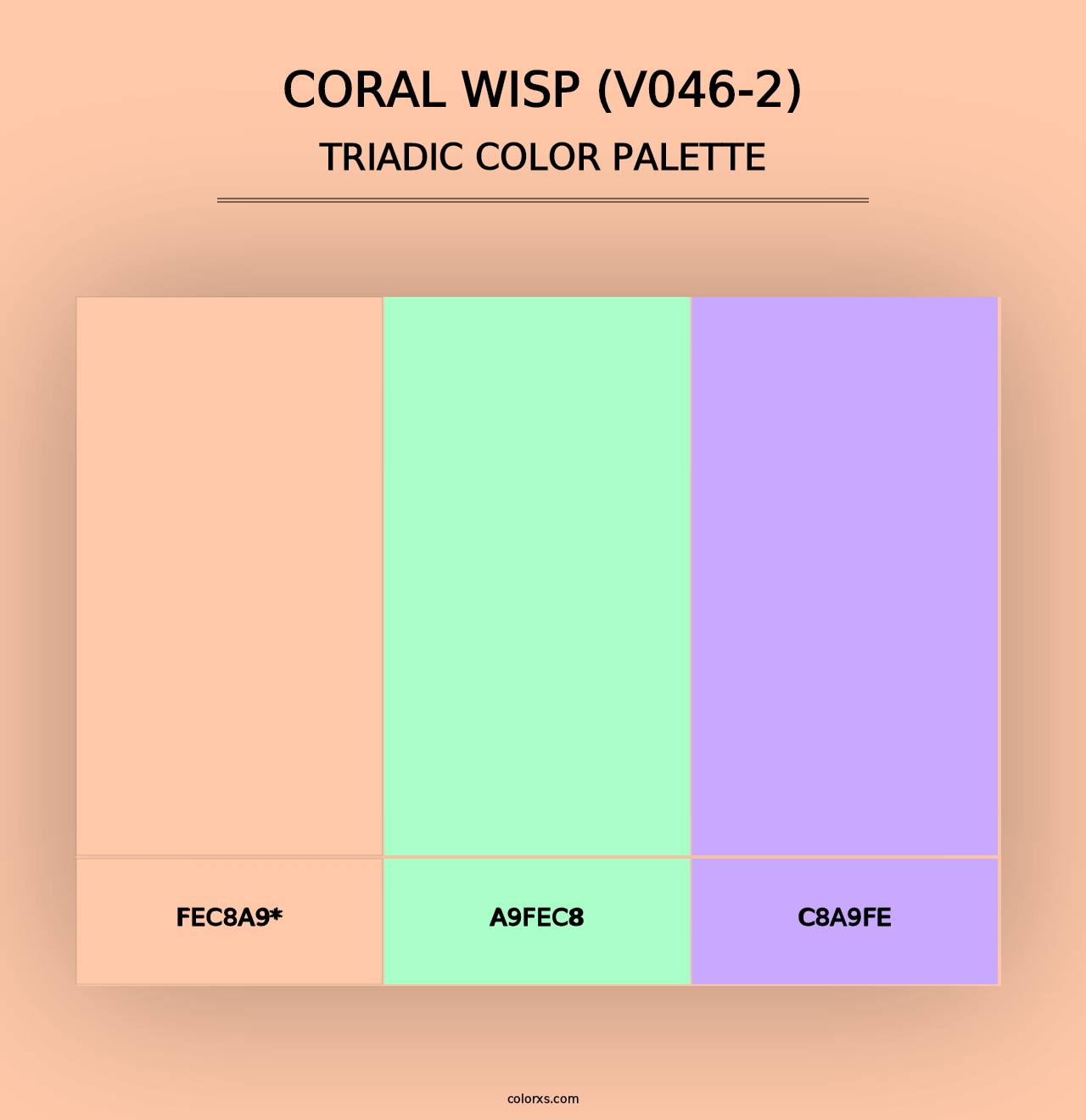 Coral Wisp (V046-2) - Triadic Color Palette