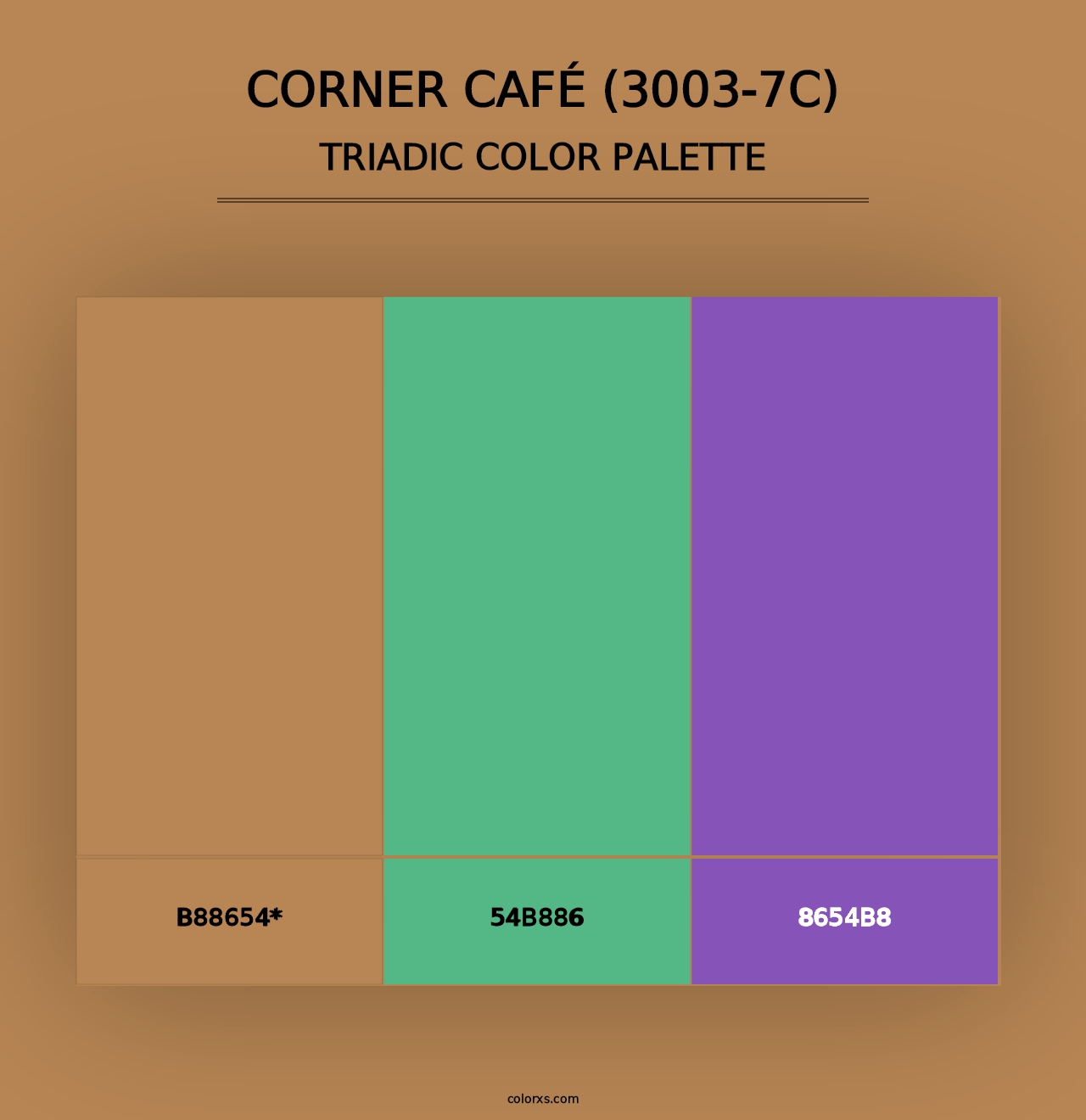 Corner Café (3003-7C) - Triadic Color Palette