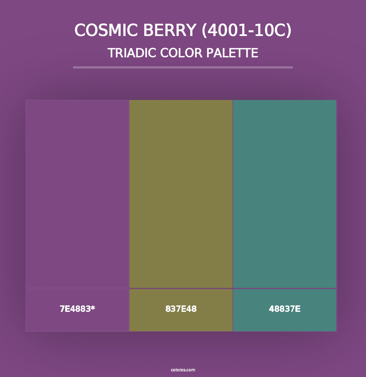 Cosmic Berry (4001-10C) - Triadic Color Palette