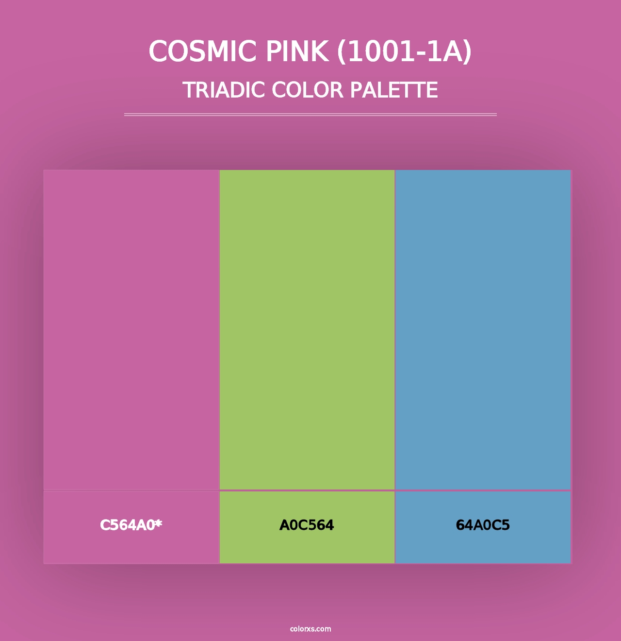 Cosmic Pink (1001-1A) - Triadic Color Palette