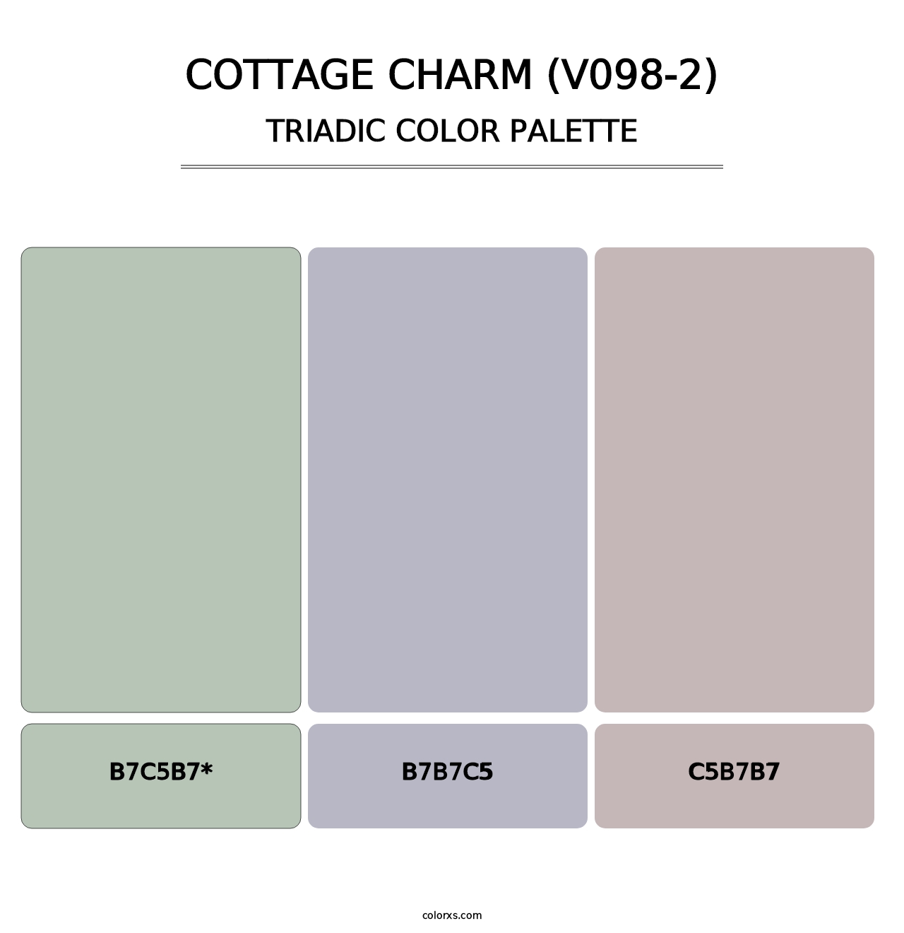 Cottage Charm (V098-2) - Triadic Color Palette