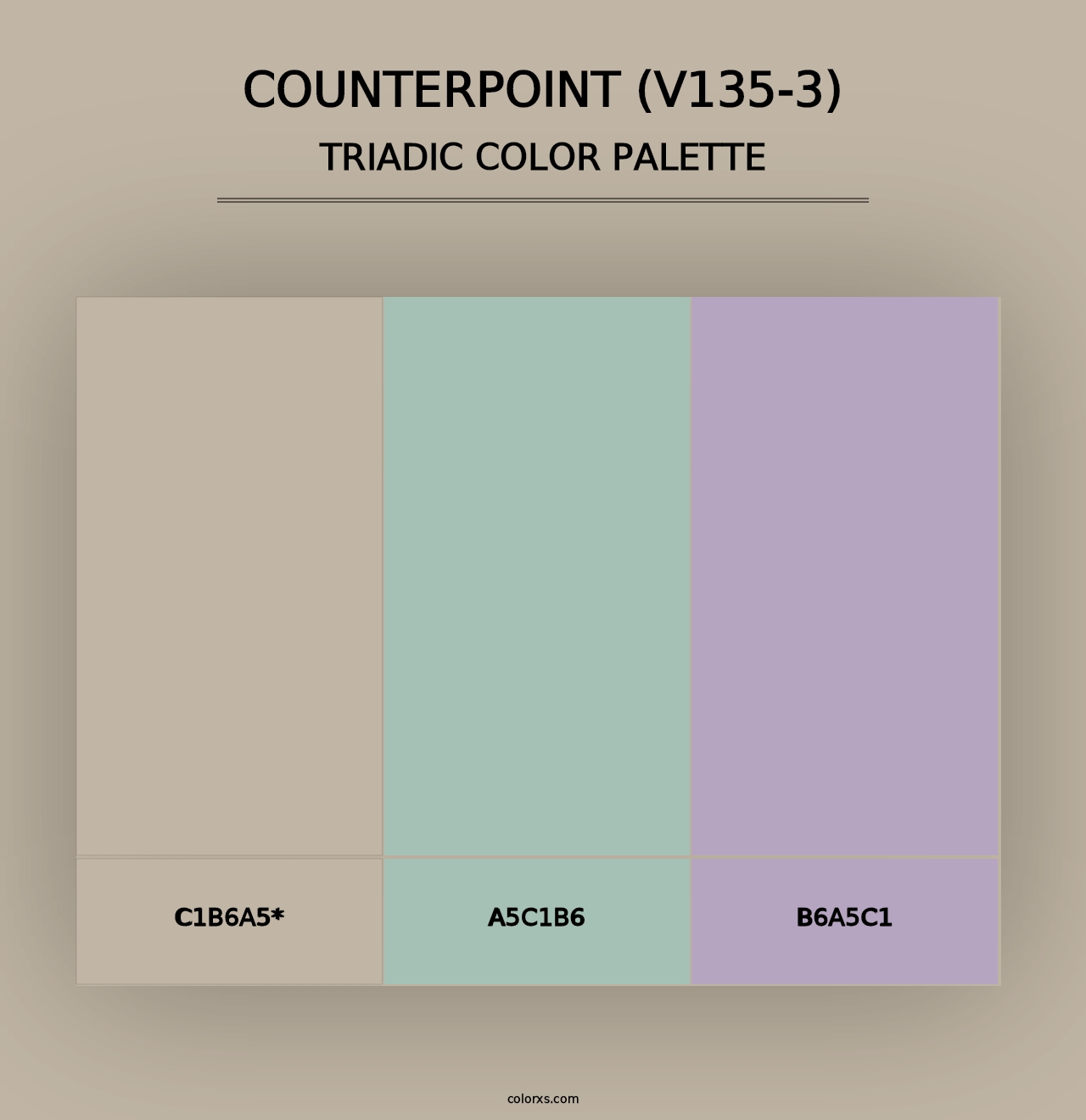 Counterpoint (V135-3) - Triadic Color Palette