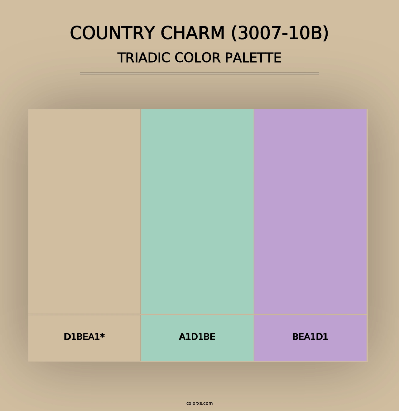 Country Charm (3007-10B) - Triadic Color Palette