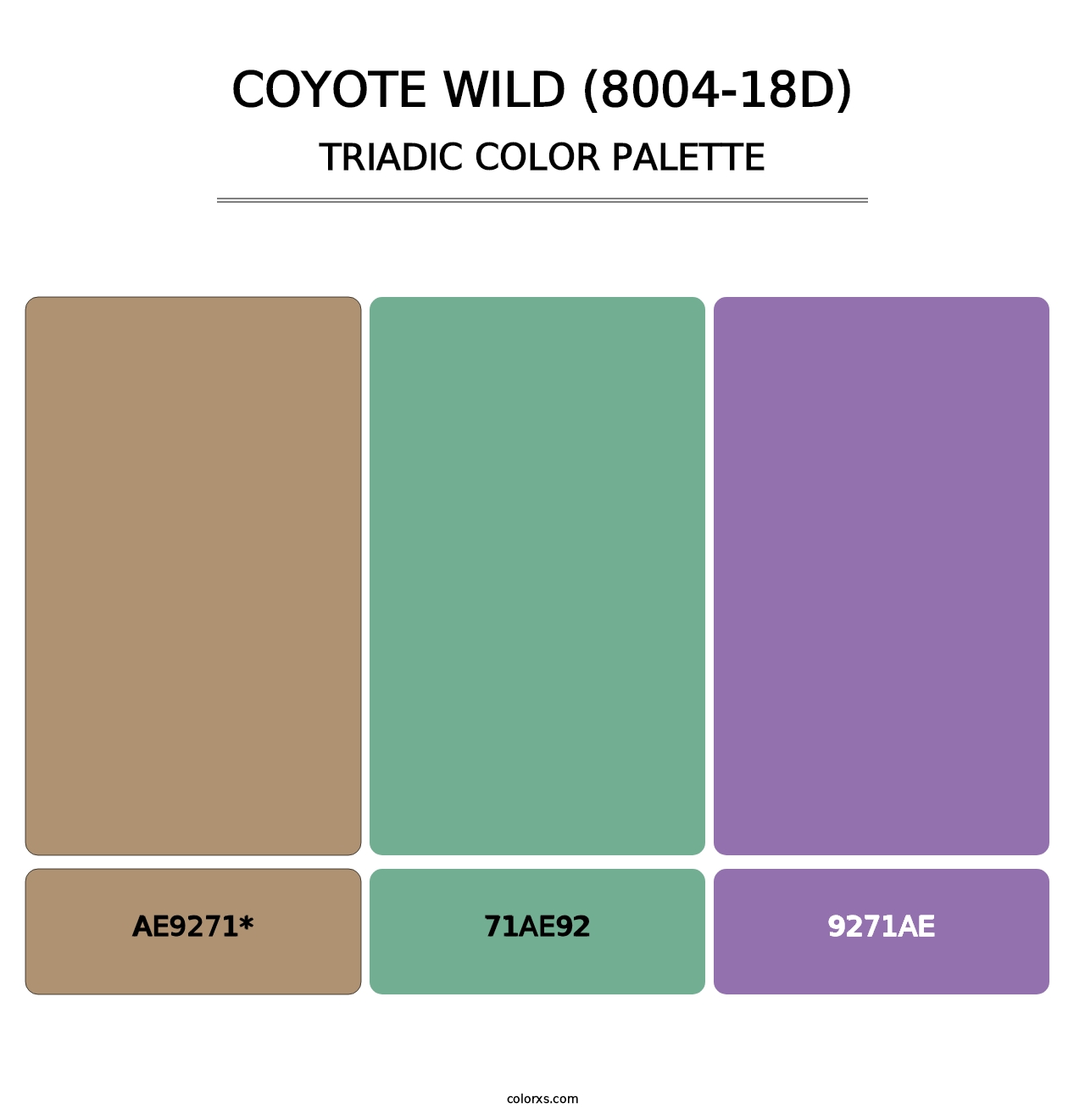 Coyote Wild (8004-18D) - Triadic Color Palette