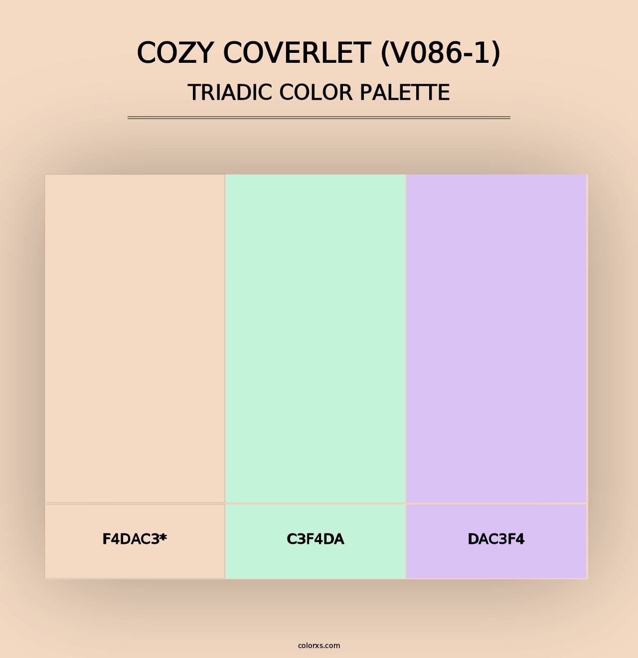 Cozy Coverlet (V086-1) - Triadic Color Palette