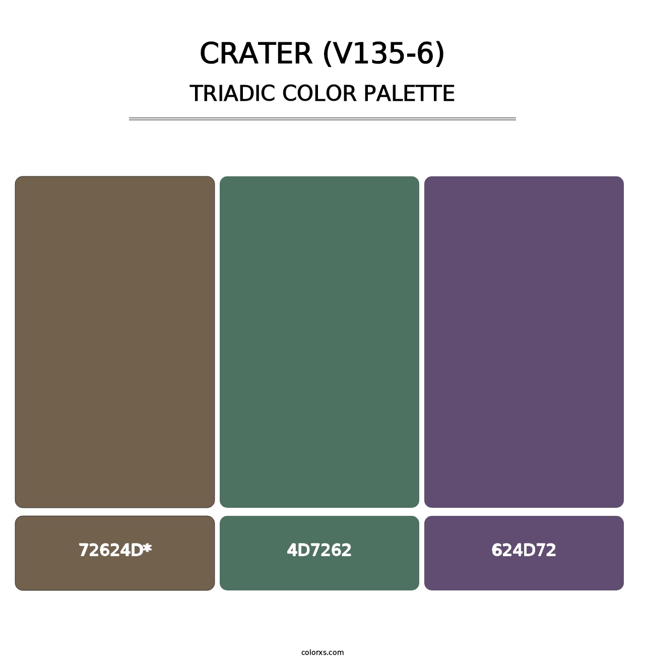 Crater (V135-6) - Triadic Color Palette