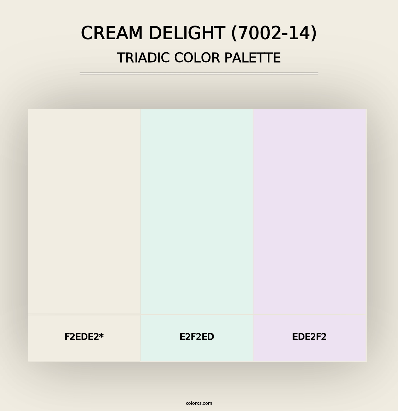 Cream Delight (7002-14) - Triadic Color Palette