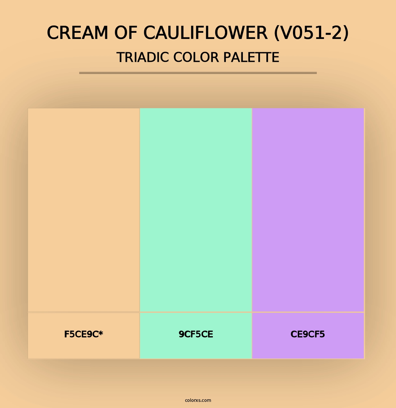 Cream of Cauliflower (V051-2) - Triadic Color Palette