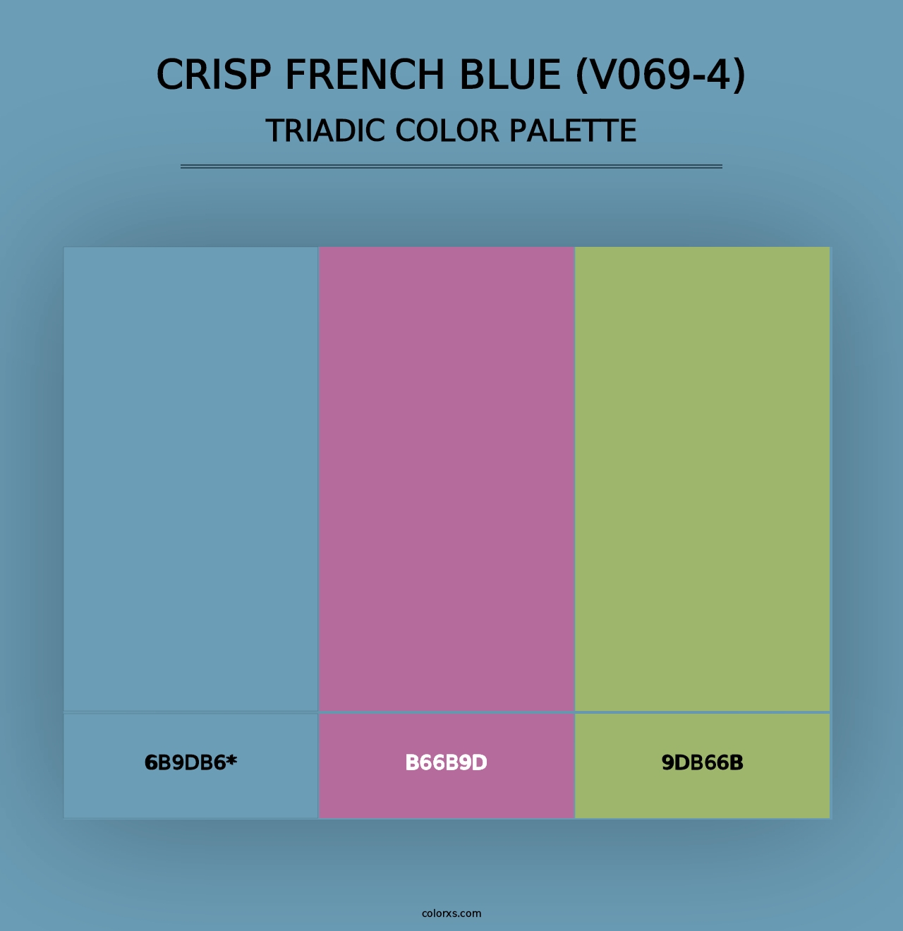 Crisp French Blue (V069-4) - Triadic Color Palette