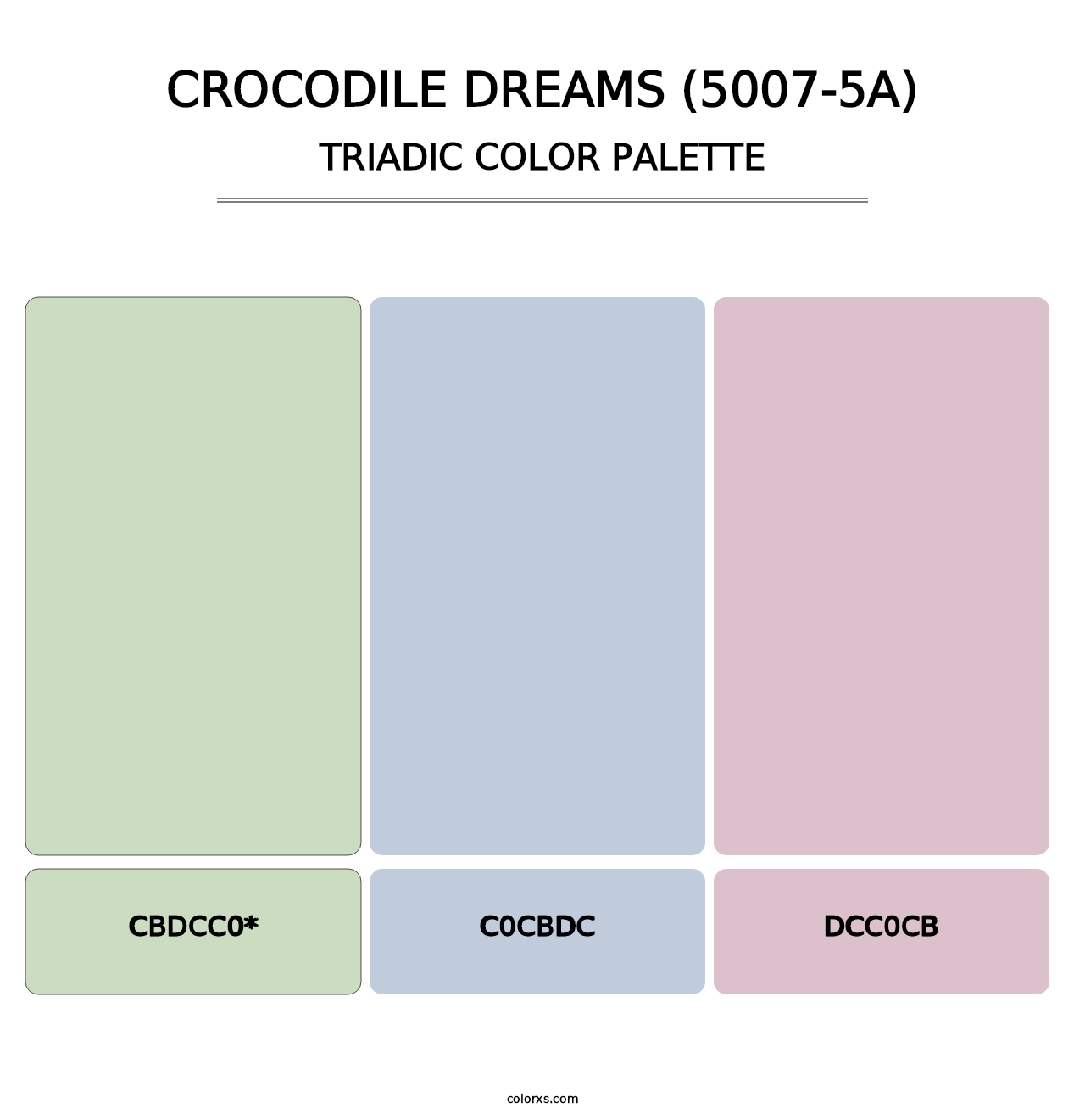 Crocodile Dreams (5007-5A) - Triadic Color Palette