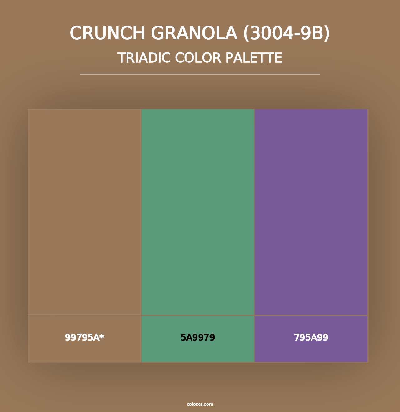 Crunch Granola (3004-9B) - Triadic Color Palette