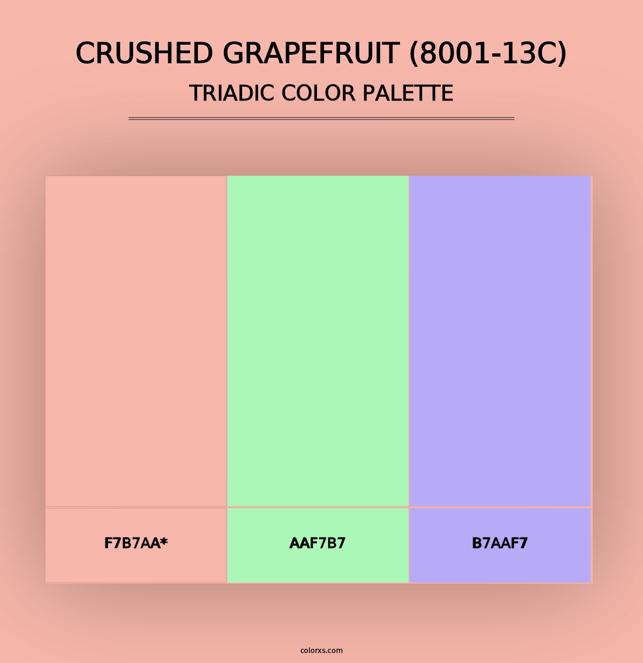 Crushed Grapefruit (8001-13C) - Triadic Color Palette