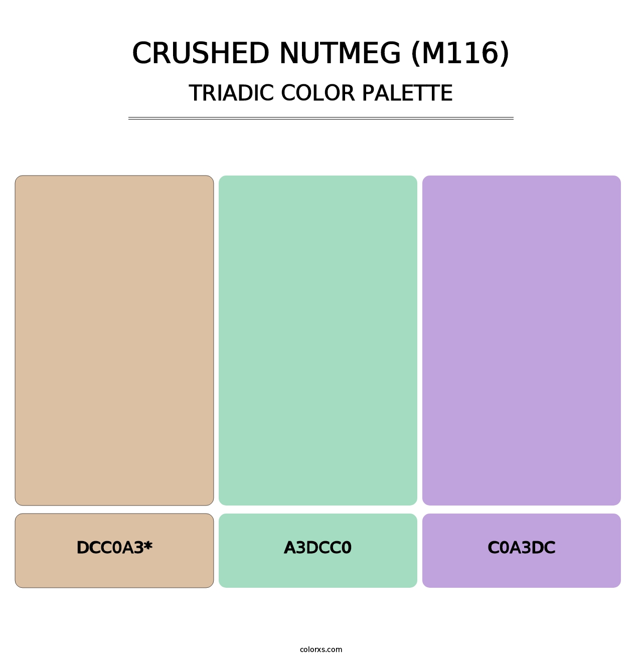 Crushed Nutmeg (M116) - Triadic Color Palette