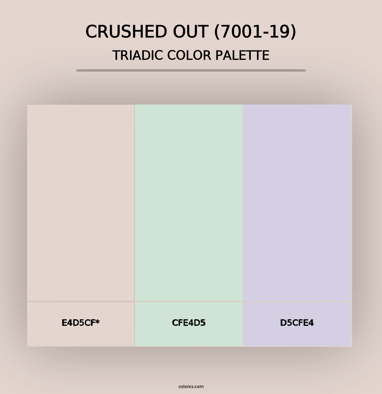 Crushed Out (7001-19) - Triadic Color Palette