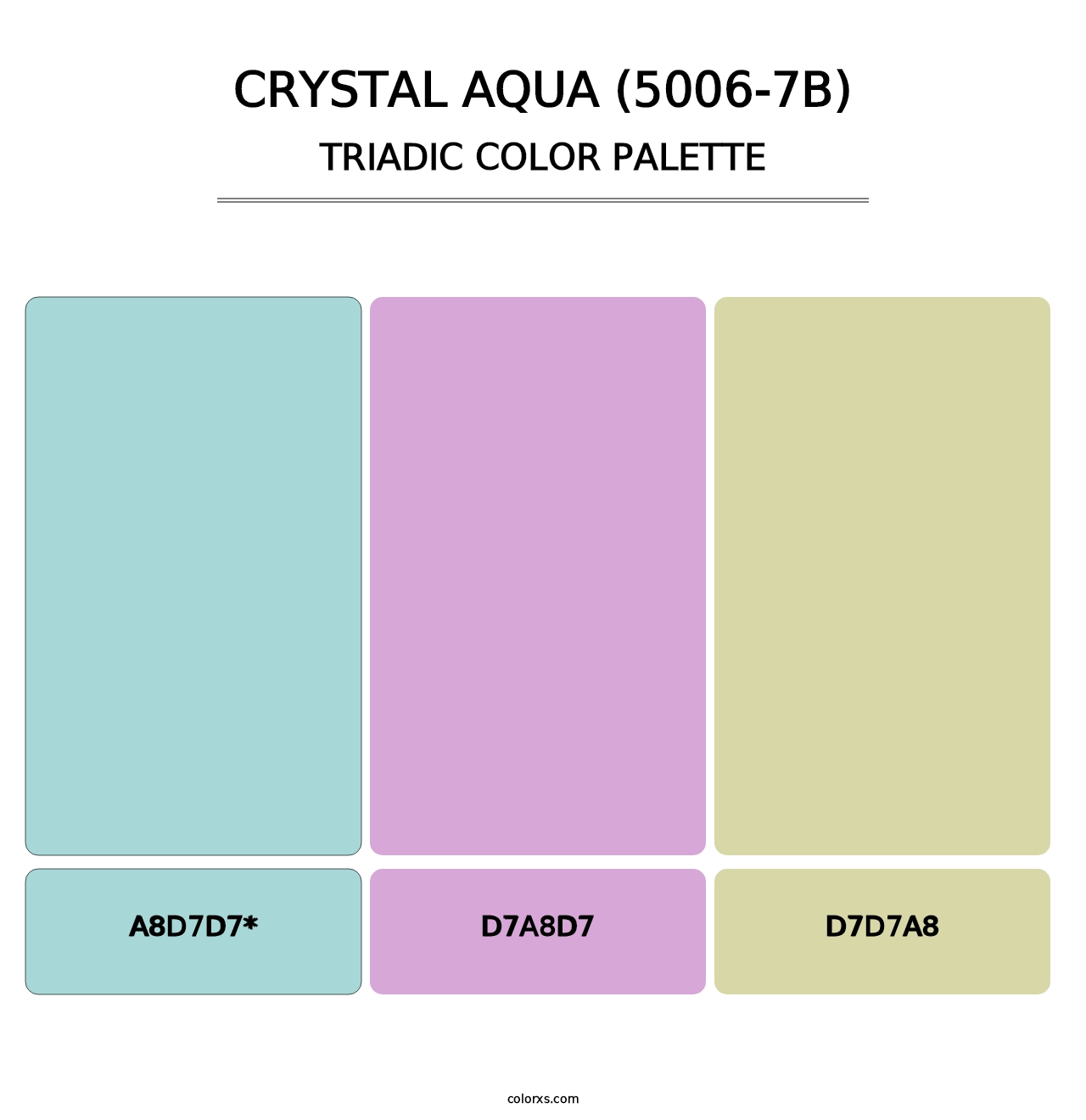 Crystal Aqua (5006-7B) - Triadic Color Palette